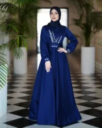پیراهن جواهر سورمه اي