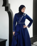 پیراهن صدف سورمه اي