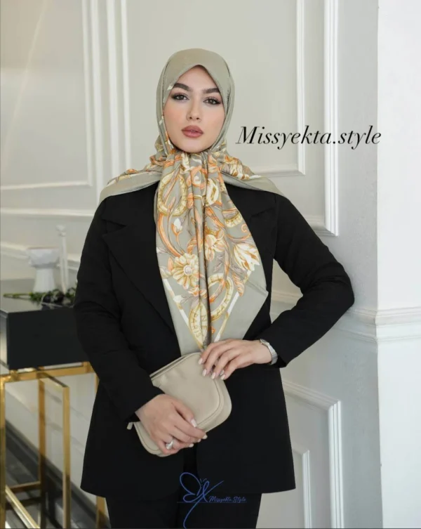 روسری ژاکارد وارداتی قواره 140 کد 34