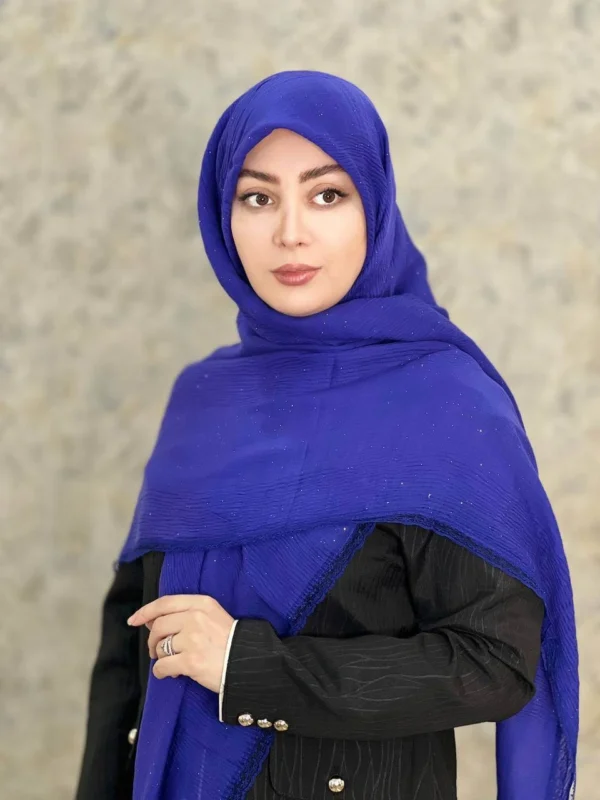 روسری نخ پلیسه اکلیلی وارداتی برند درجه یک HH کد 02