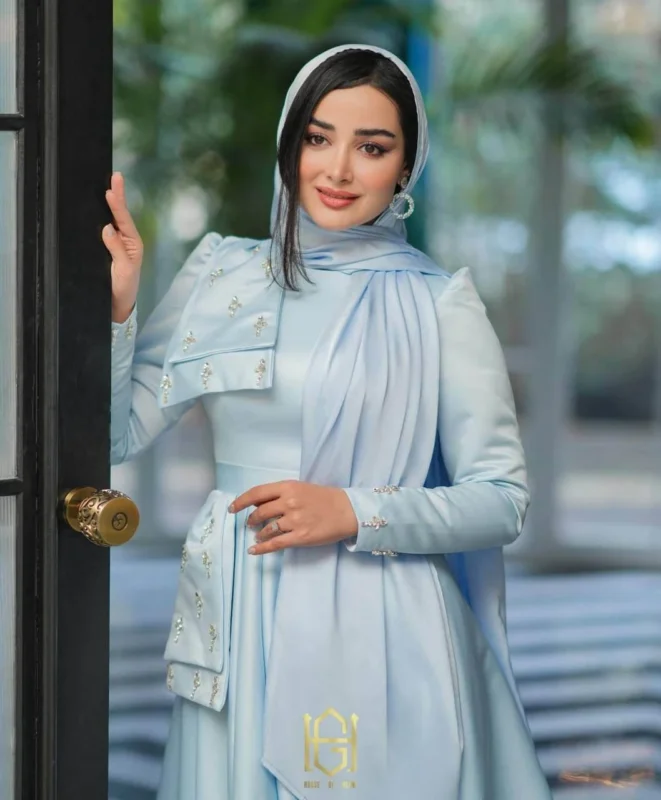 پیراهن مهتا سنگ دوزی شده