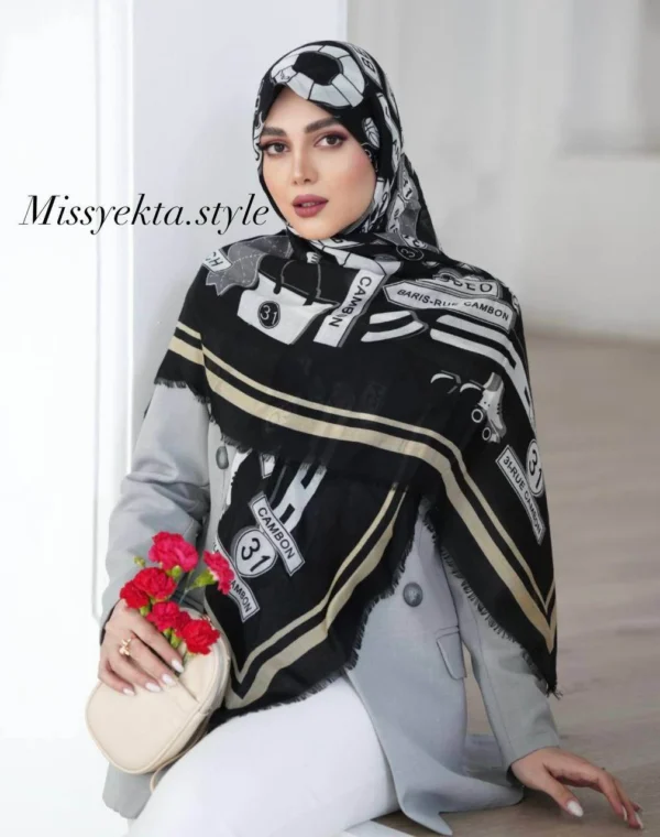 روسری نخ یونیک وارداتی قواره 140 کد 13