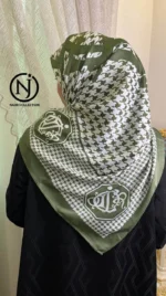 روسری ابریشم ژاکارد وارداتی قواره 120 کد 7321