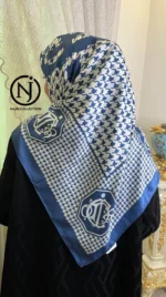 روسری ابریشم ژاکارد وارداتی قواره 120 کد 7323